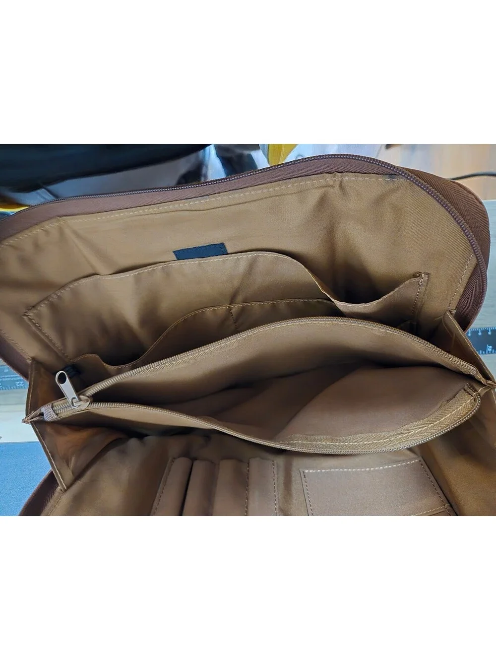 Wilsons Leather brown leather portfolio briefcase